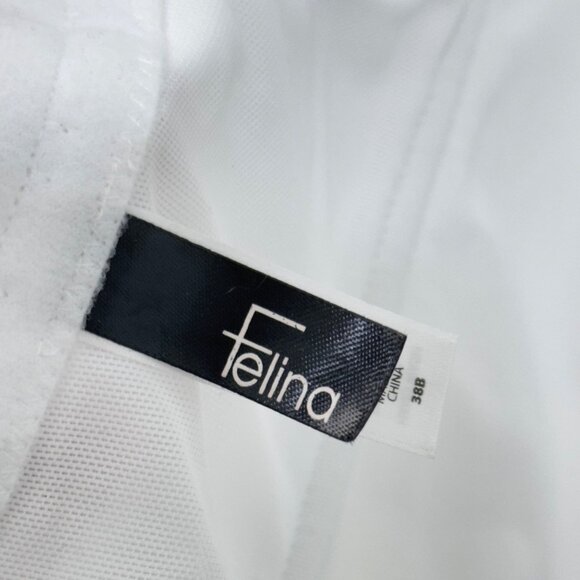 Felina Strapless Sweetheart Neckline Bustier Bra 38B White Nylon/Spandex - Picture 5 of 10